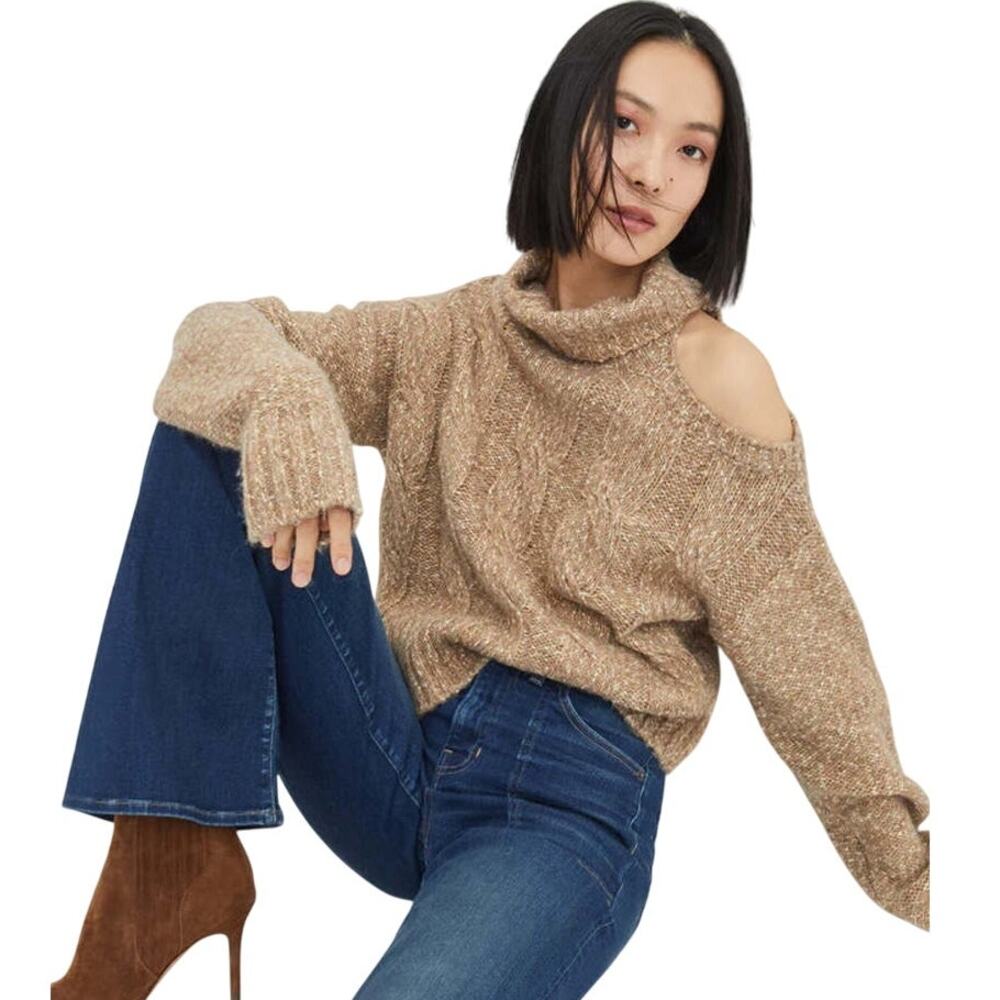 Veronica Bear Selleck Cutout Turtleneck Sweater Sz XS